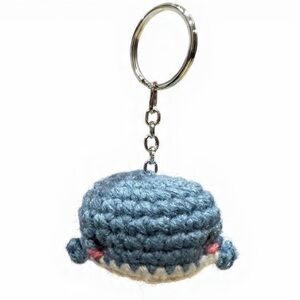 Crochet Whale Keychain